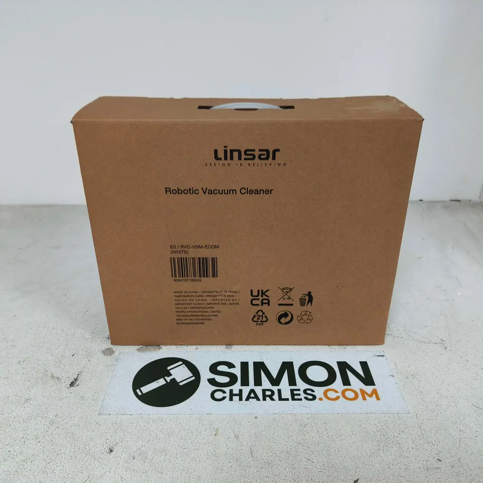 BOXED LINSAR ROBOTIC VACUUM CLEANER
