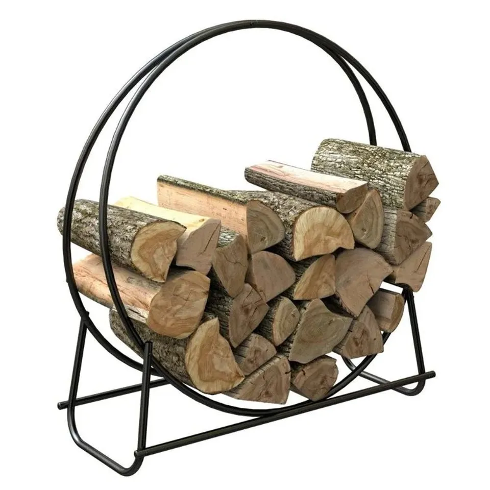 BOXED FIREPLACE LOG RACK