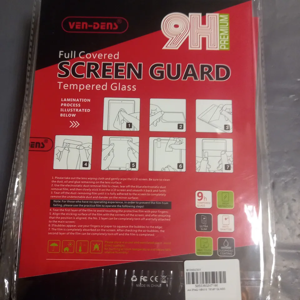 LOT OF 12 VEN-DENS FULL COVERED SCREEN GUARDS FOT IPAD MINI