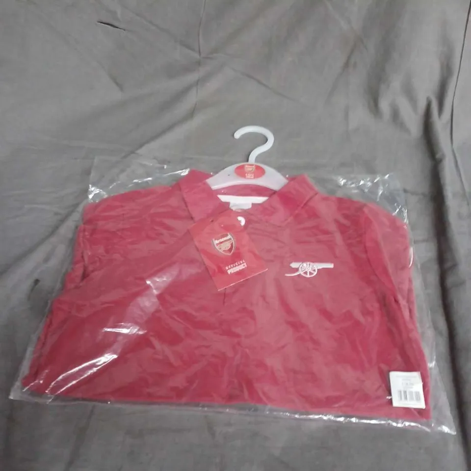 BAGGED ARSENAL KIDS CANNON POLO SHIRT IN RED SIZE 4-5YRS