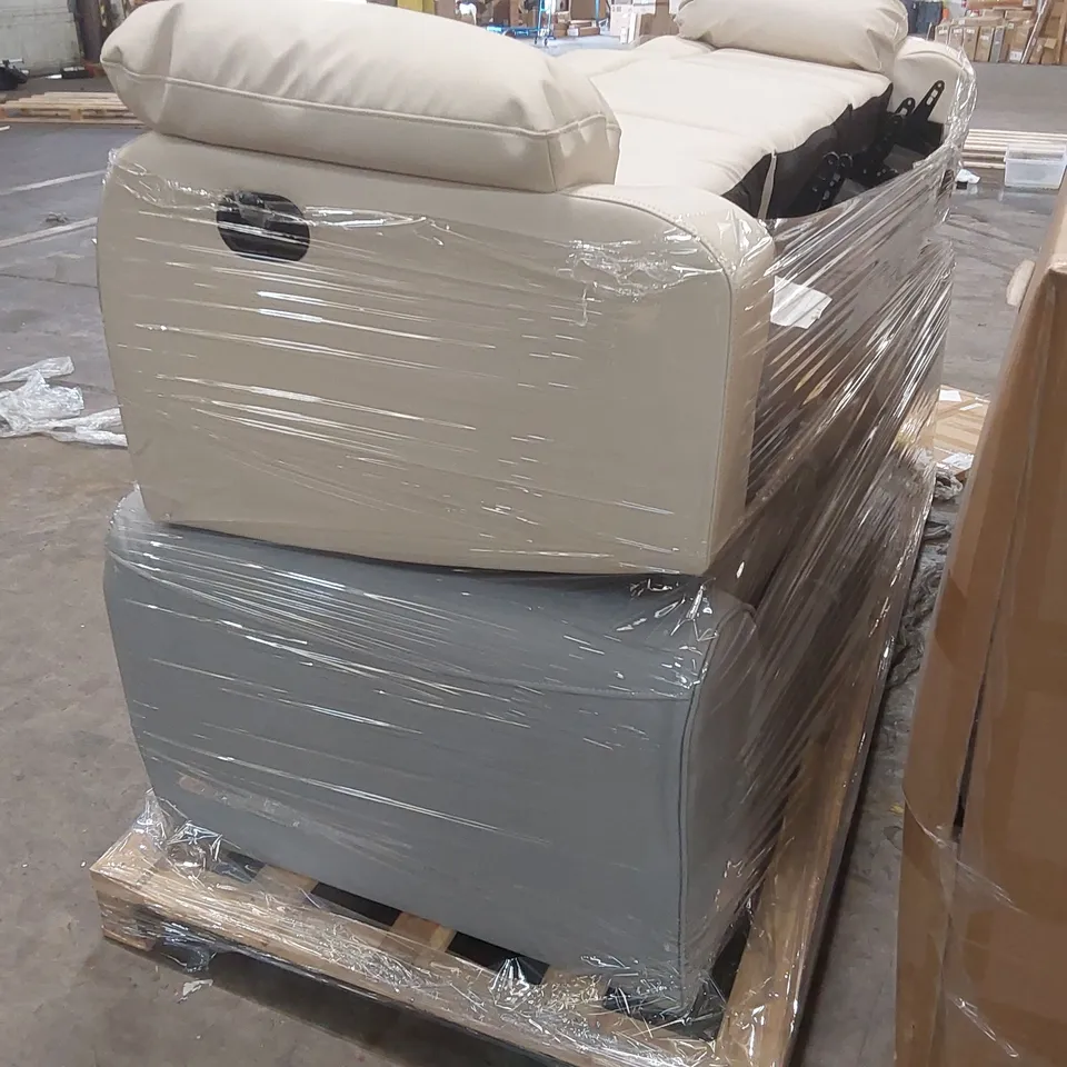PALLET CONTAINING 2 INCOMPLETE DESIGNER SOFAS