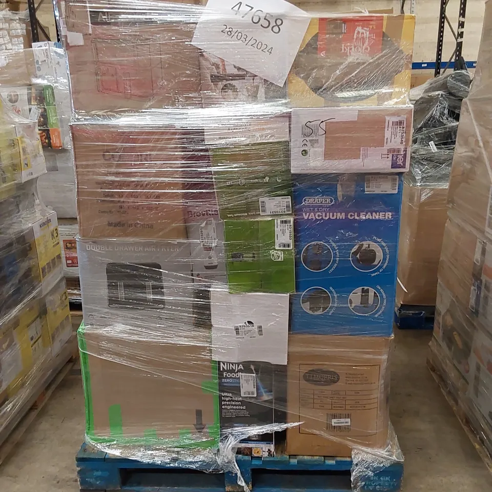 PALLET OF APPROXIMATELY 42 UNPROCESSED RAW RETURN HOUSEHOLD AND ELECTRICAL GOODS TO INCLUDE;