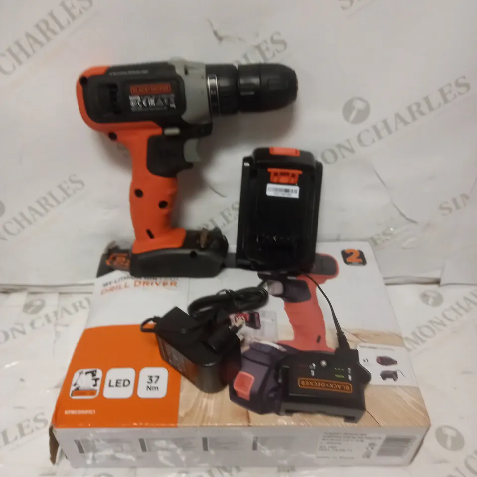 BLACK & DECKER 18V LITHIUM ION CORDLESS DRILL/DRIVER RRP £42.99