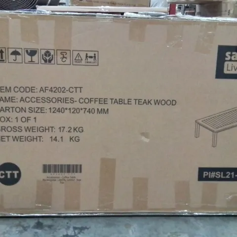 BOXED COFFEE TABLE -TEAKWOOD-