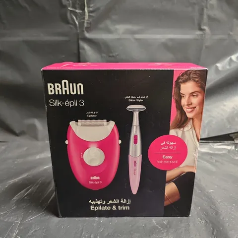 BRAUN SILK-ÉPIL 3 EPILATOR – PINK BOXED