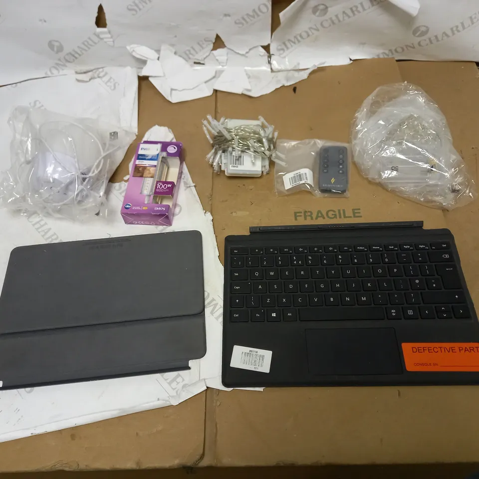 SMALL LOT OF 5 HOUSEHOLD GOODS TO INCLUDE GROEGG2, PHILIPS DIMMABLE LED, AND APPLE TABLET CASE ETC.