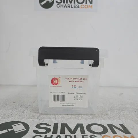CLEAR STORAGE BOX β 10 LITRE, TRANSPARENT WITH LID