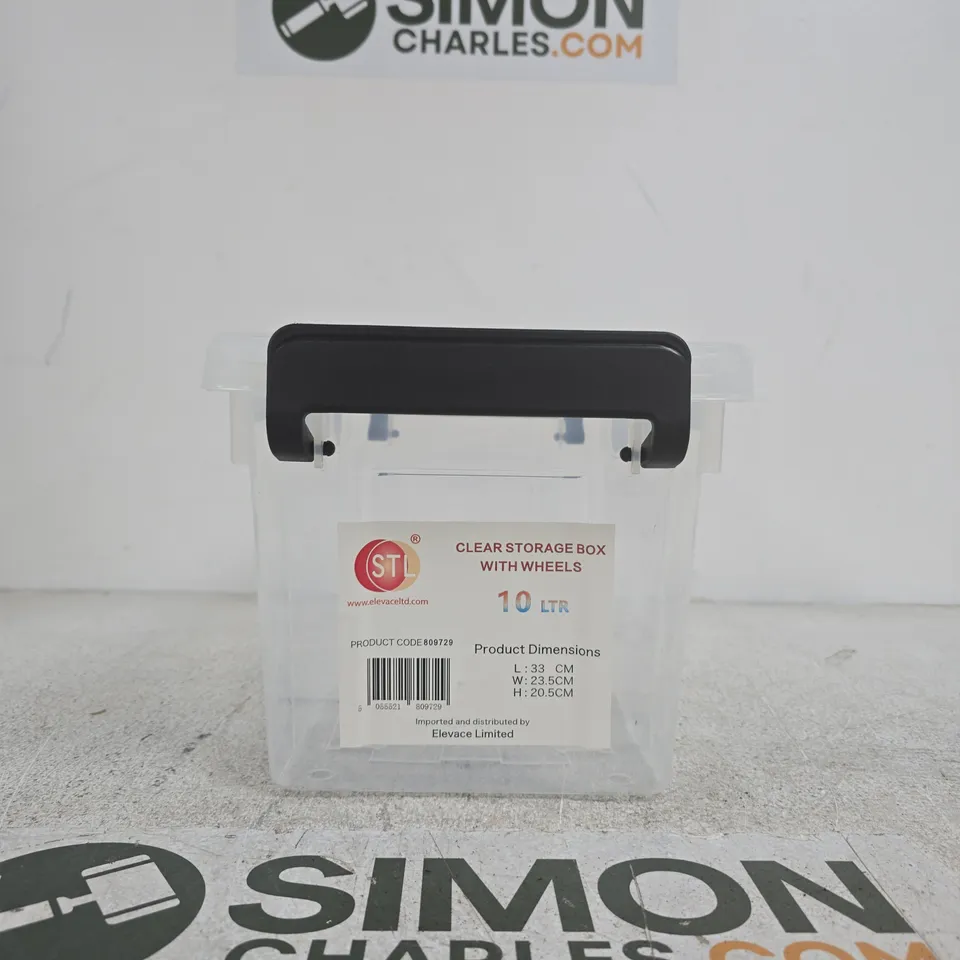 CLEAR STORAGE BOX – 10 LITRE, TRANSPARENT WITH LID