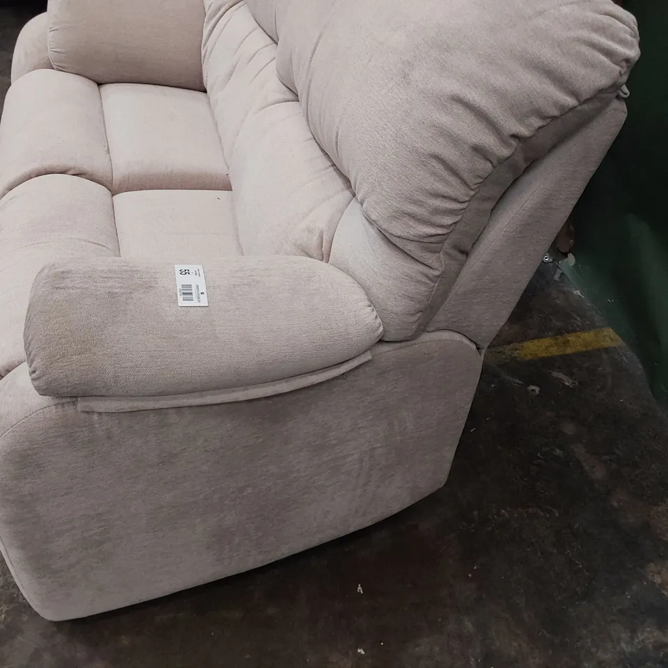 QUALITY BRITISH DESIGNER G PLAN MINSTRAL TWO SEATER SOFA MONTILLA ALMOND FABRIC 