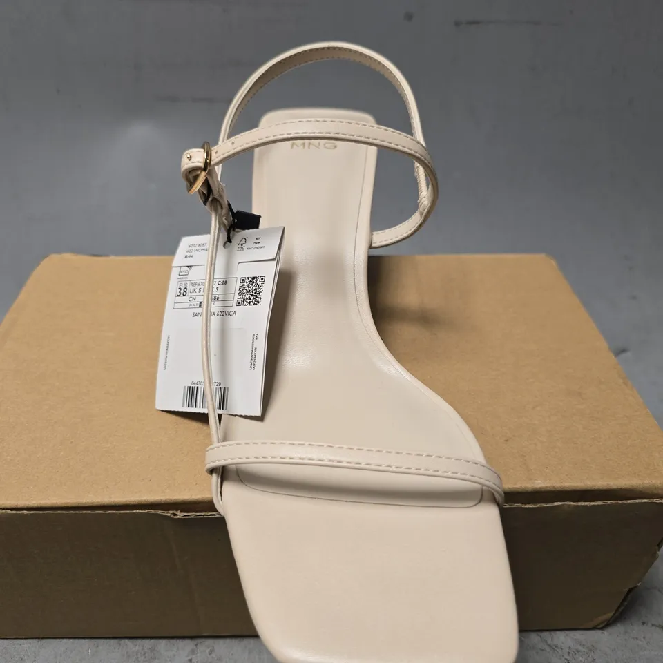 BOXED MNG OPEN TOE WEDGE SANDALS - UK 5 