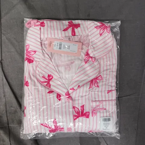 BOUX AVENUE BOW MODAL PYJAMA SET - RED MIX SIZE 10