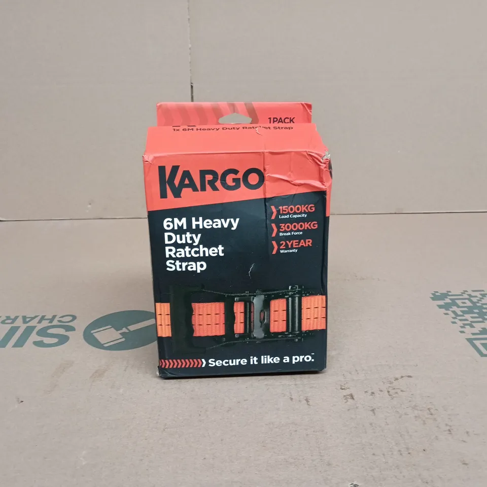 KARGO 6M HEAVY DUTY RATCHET STRAP BOXED