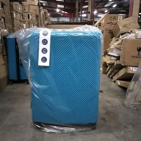 BOXED NEO ELECTRIC BLUE HARD SHELL LUGGAGE SUITCASE