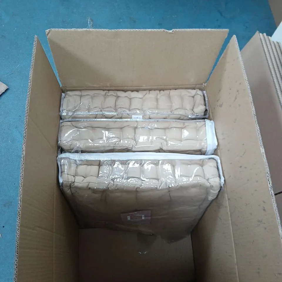 QUANTITY OF 3 TINY BREAK FLOOR CUSHION – NATURAL COTTON, 50 X 50 X 10 CM, SINGLE PIECE