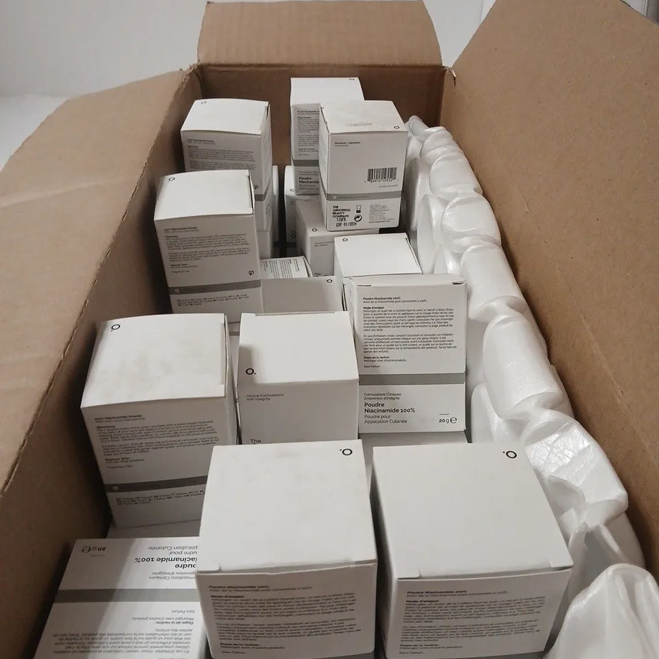 BOX OF APPROXIMATELY 30 X THE ORDINARY 100% NIACINAMIDE POWDER – 20 G