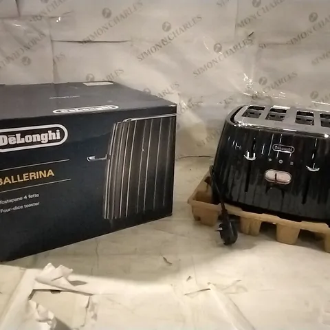 BOXED DELONGHI BALLERINA 4 SLICE TOASTER 