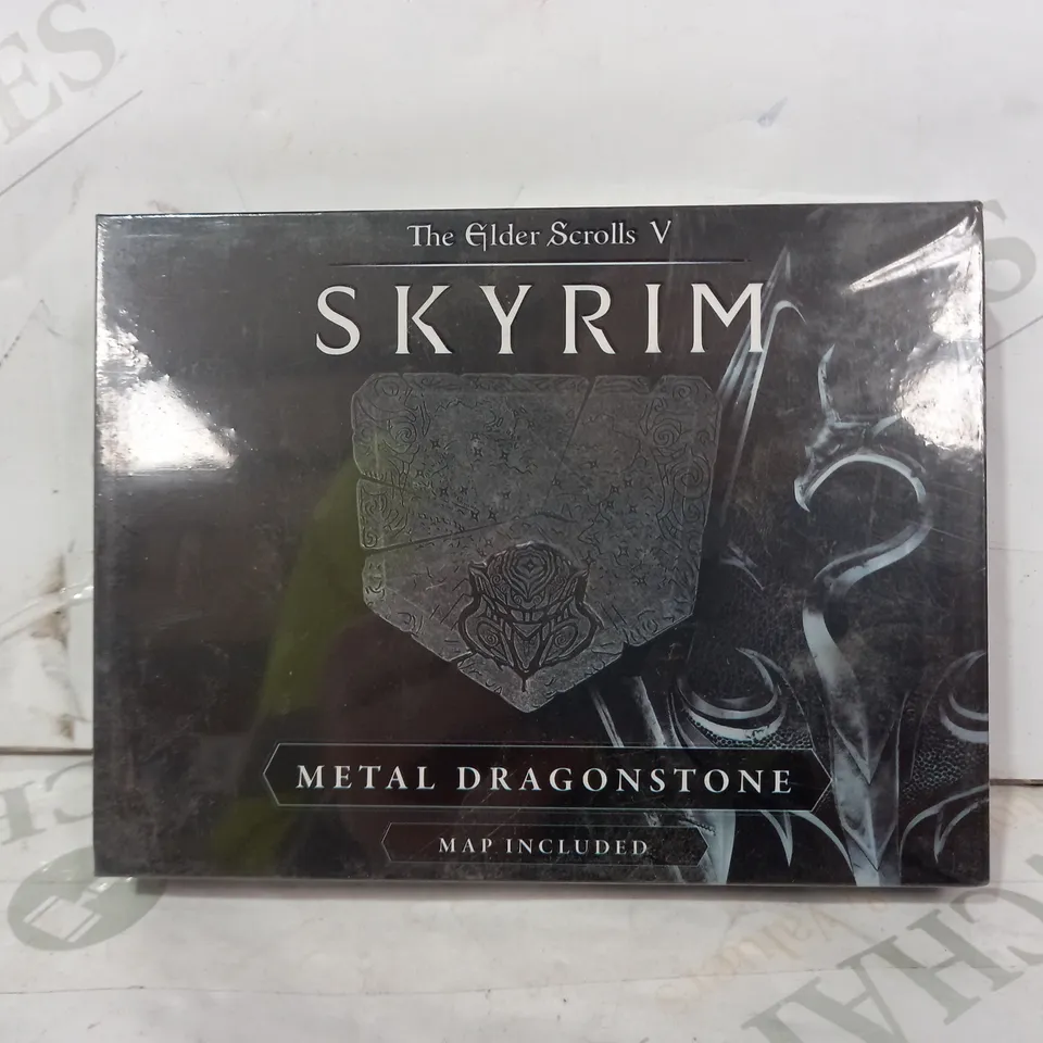 BOXED CELLOPHANE-WRAPPED SKYRIM METAL DRAGONSTONE
