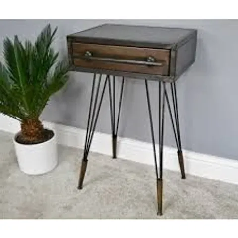 BRAND NEW HOMESDIRECT365 BROWN ONE DRAWER BEDSIDE TABLE