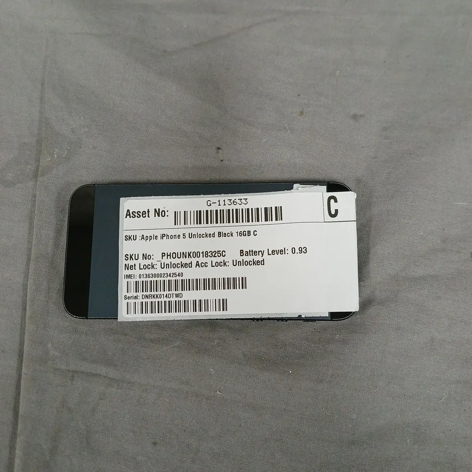 APPLE IPHONE 5 UNLOCKED BLACK 16GB (SIM-FREE)