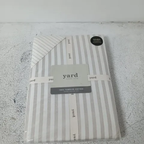 YARD RELAXED LIVING DUVET COVER SET – 100% COTTON, STRIPED