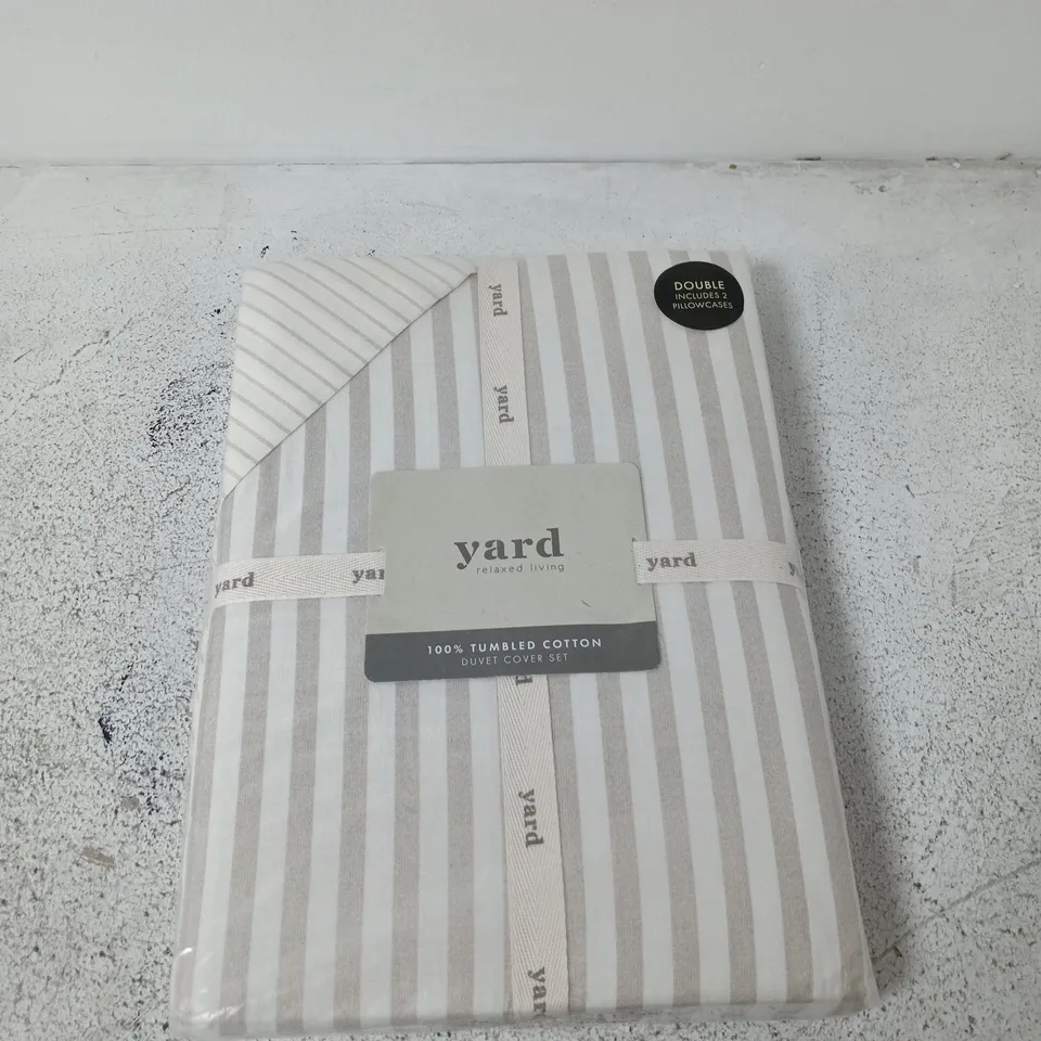 YARD RELAXED LIVING DUVET COVER SET – 100% COTTON, STRIPED