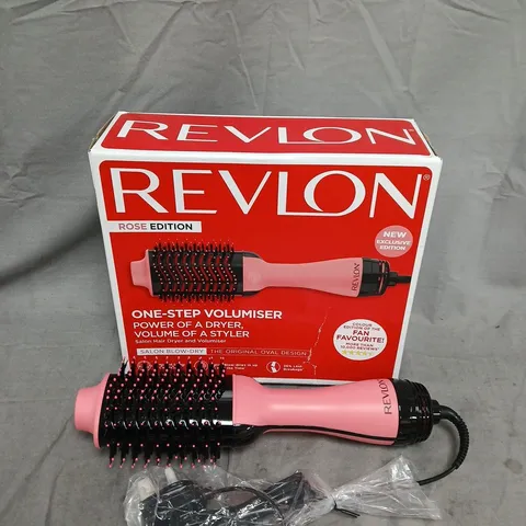 BOXED REVLON LONDON ONE-STEP VOLUMISER - ROSE 