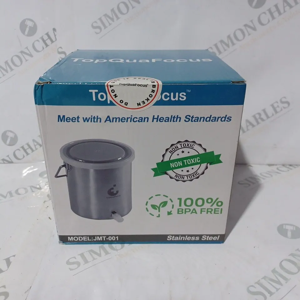 BOXED TOPQUOFOCUS STAINLESS STEEL ENEMA KIT