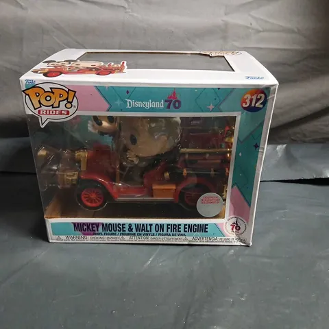 FUNKO POP! RIDES: MICKEY MOUSE & WALT ON FIRE ENGINE (DISNEYLAND 70) – BOXED
