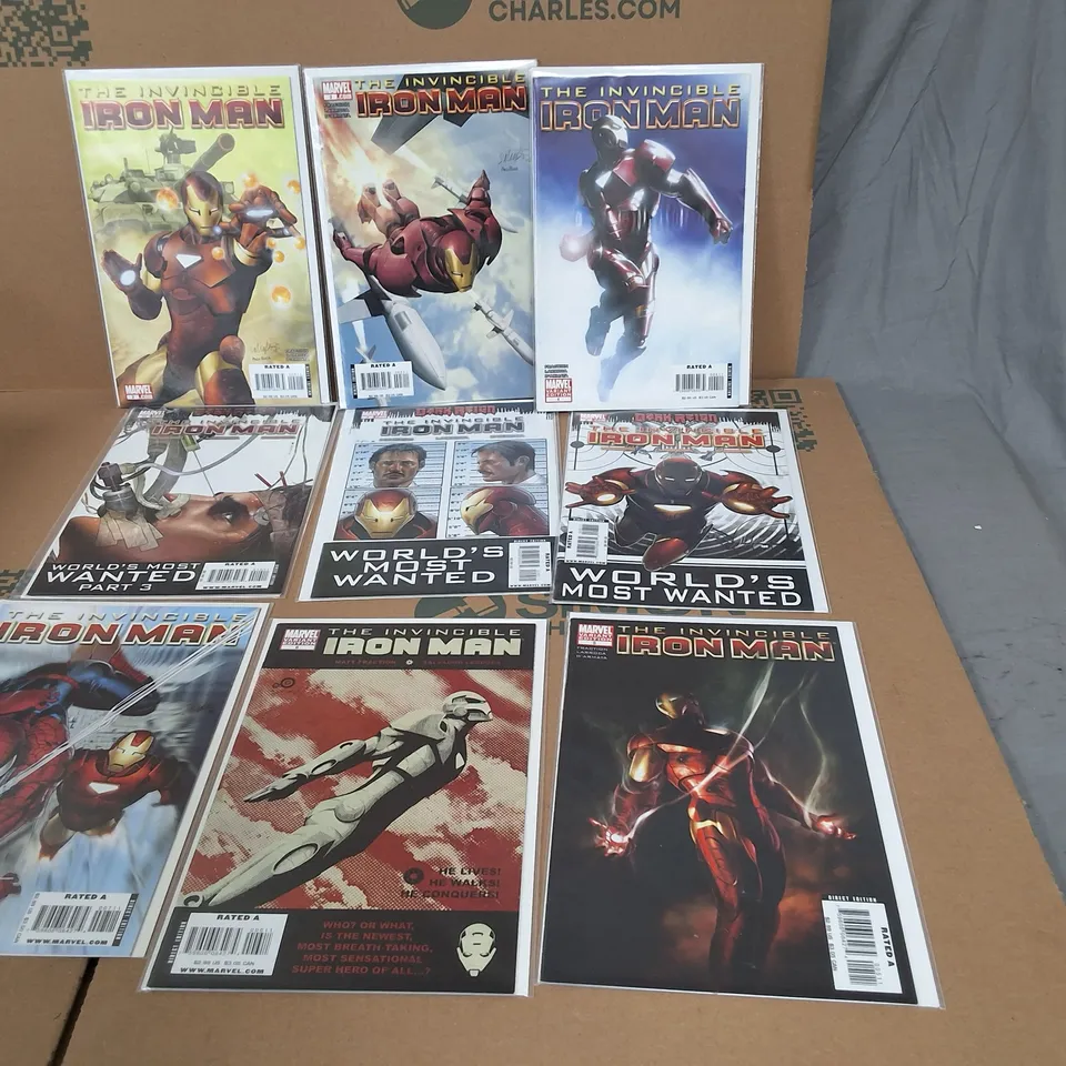 APPROXIMATELY 8 THE INVINCIBLE IRON MAN MARVEL COMIC BOOKS 
