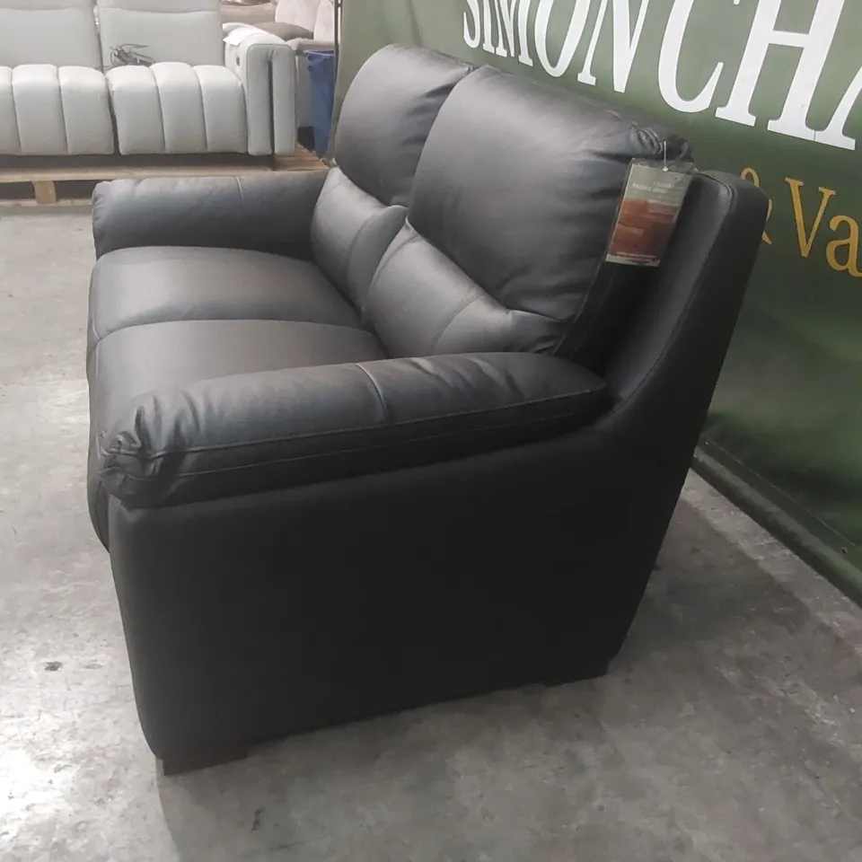 QUALITY DESIGNER PRENTON 2 SEATER LEATHER/FAUX LEATHER SOFA