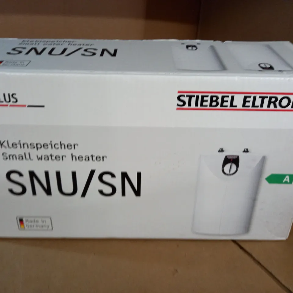 BOXED STIEBEL ELTRON SMALL WATER HEATER - SNU/SN