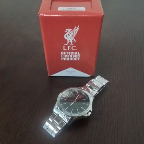 BOXED LIVERPOOL FC SILVER LIVERPOOL QUARTZ WATCH