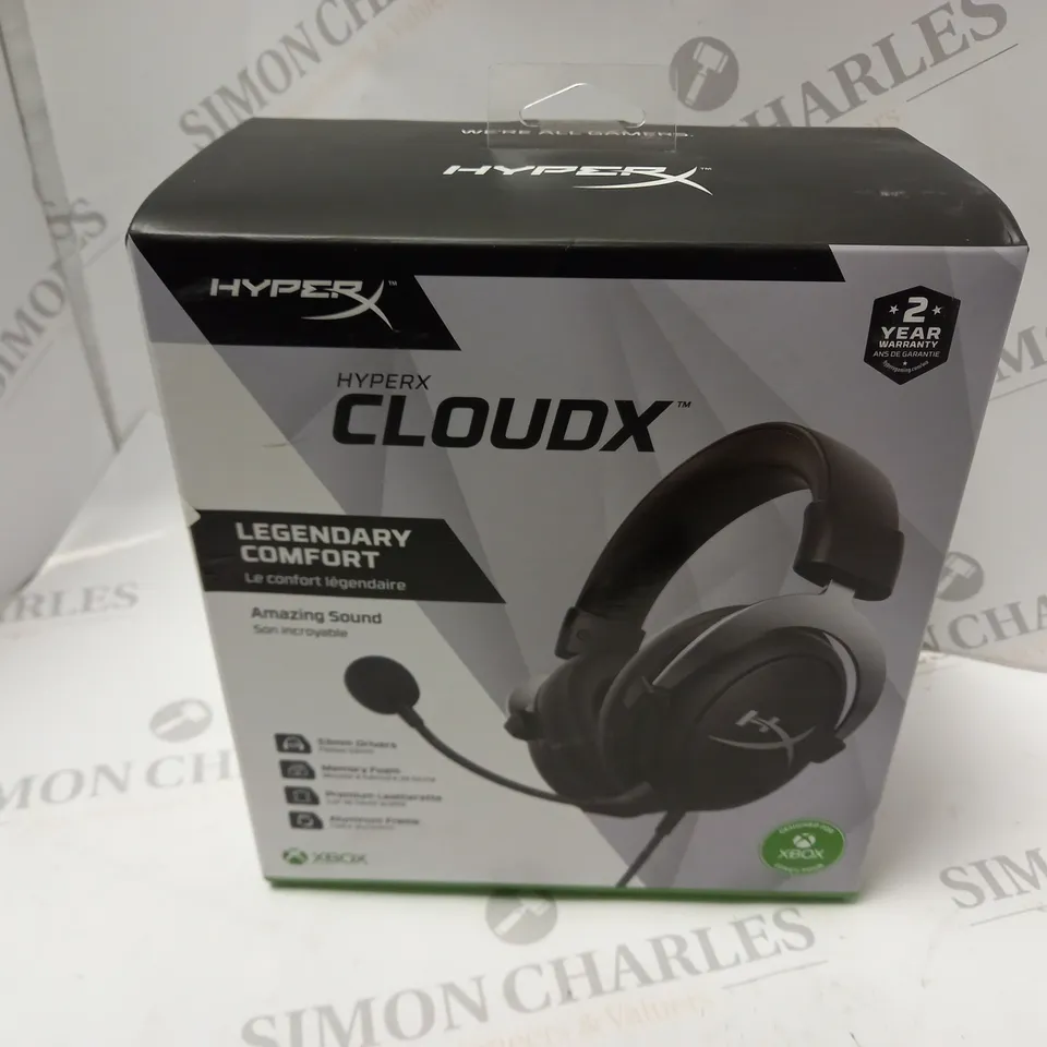 BOXED HYPERX CLOUDX LEGENDARY COMFORT HEADSET