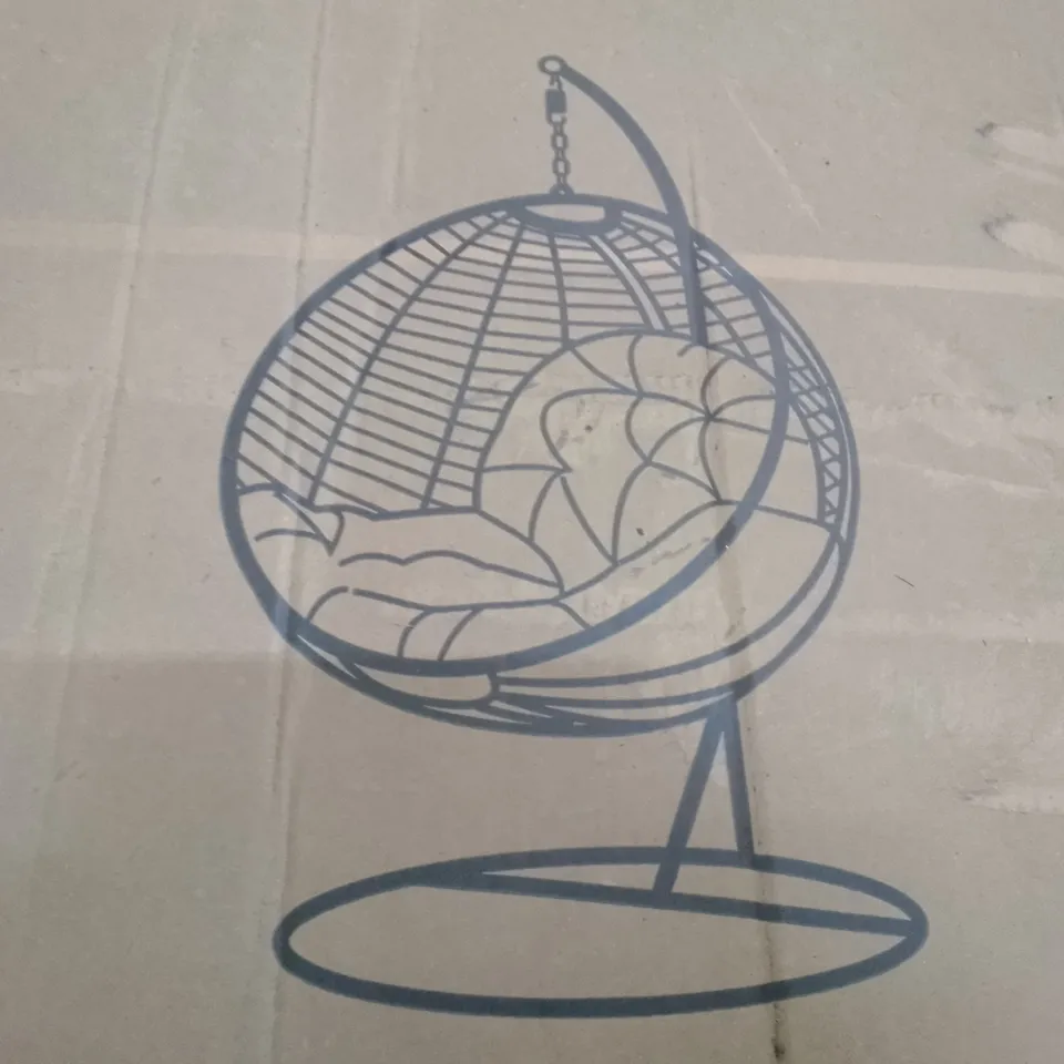 BOXED INNOVATORS ROUND IBIZA HANGING CHAIR, BAMBOO [COLLECTION ONLY]