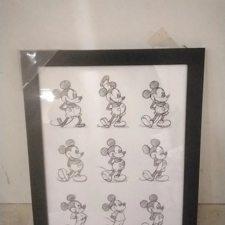 BOXED MICKEY MOUSE FRAMED SKETCH