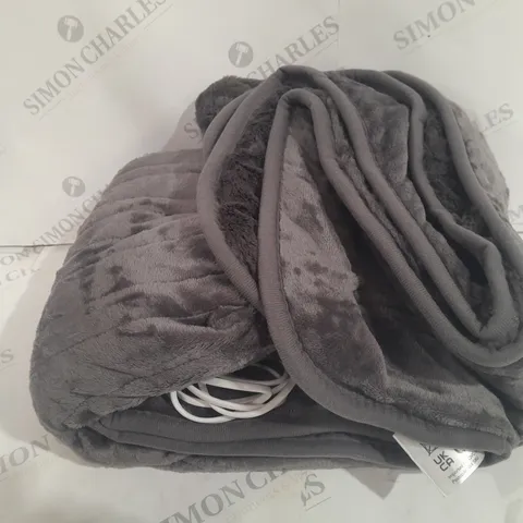COZEE HOME VELVETSOFT HEATED THROW IN CHARCOAL