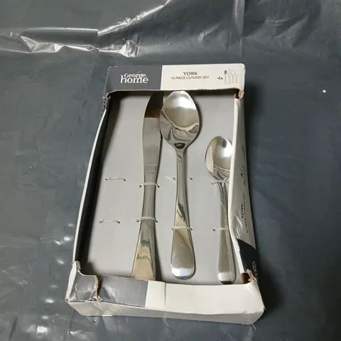 BOX OF APPROXIMATELY 12 ASSORTED ITEMS INCLUDING YORK CUTLERY SET , MUSHROOM GARLAND AND PARTY TIME PULL BACK MINI