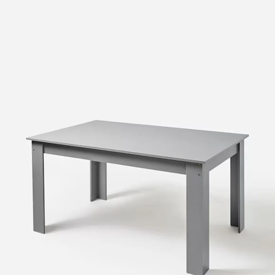 DOKOTA 6 SEATER TABLE MD370 COOL GREY 1635 X 985 X 100MM BOXED