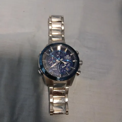 CASIO EDIFICE BLUETOOTH TOUGH SOLAR STAINLESS STEEL WATCH – BLUE DIAL