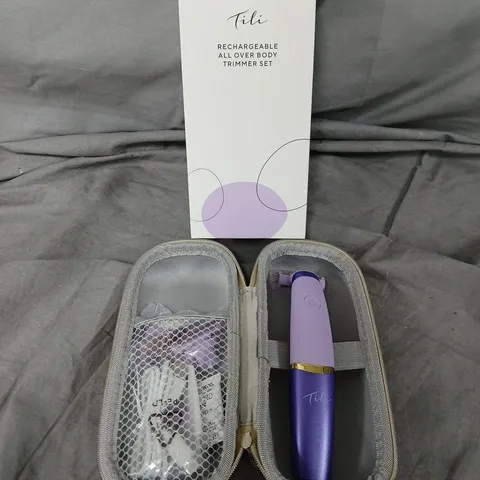 TILI RECHARGEABLE BODY TRIMMER WITH LED LIGHT - PURPLE