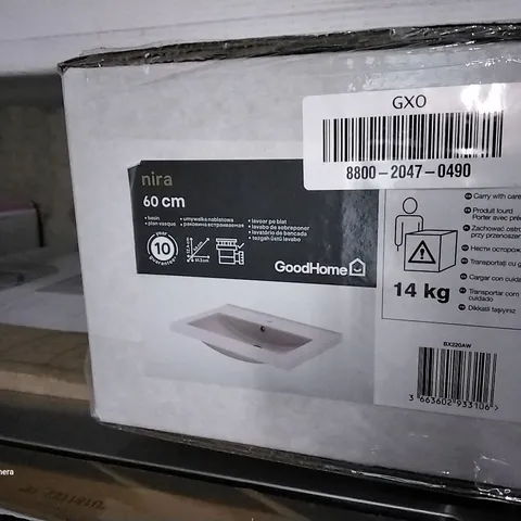 BOXED NIRA 60CM WHITE BASIN