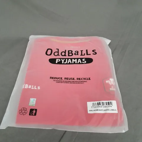 BAGGED ODDBALLS WRU HOME MENS PYJAMAS IN RED SIZE S