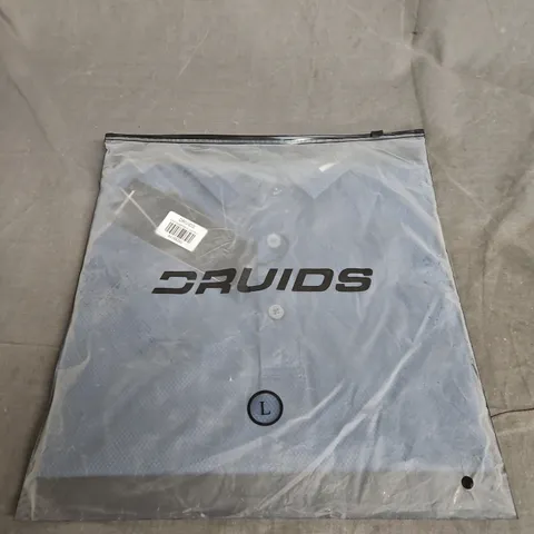 DRUIDS HONEYCOMB POLO SHIRT – OCEAN, SIZE L