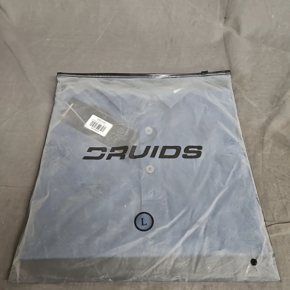 DRUIDS HONEYCOMB POLO SHIRT – OCEAN, SIZE L