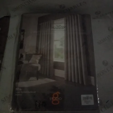 STUDIO G ELBA LINED EYELET CURTAIN 66X90