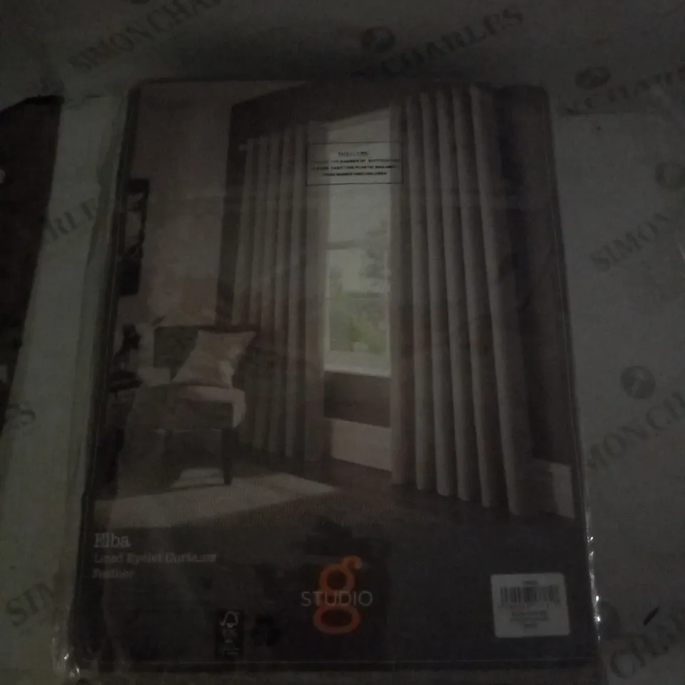 STUDIO G ELBA LINED EYELET CURTAIN 66X90 RRP £169.99