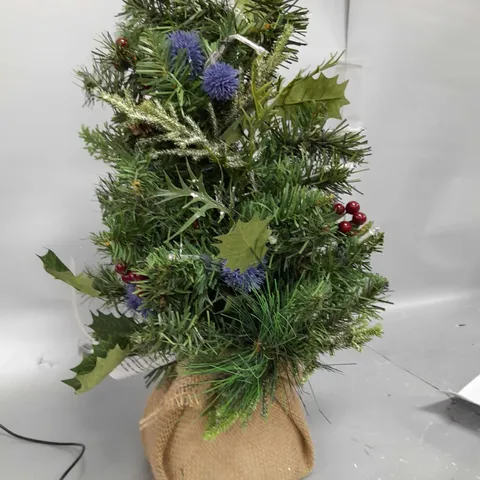 BOXED THISTLE TABLE TOP TREE PRE LIT