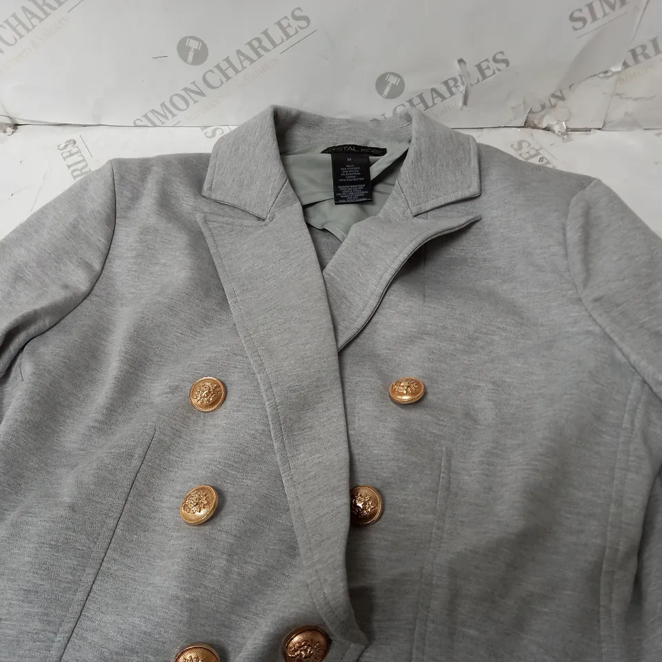 CRYSTAL KOBE KNIT BLAZER HEATHER GREY MEDIUM