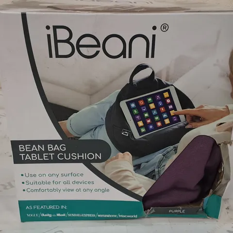 BOXED IBEANI BEAN BAG TABLET CUSHION - PURPLE