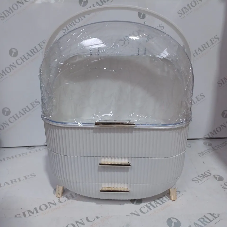 WHITE RETRO STYLE MULTIFUNCTIONAL STORAGE BOX